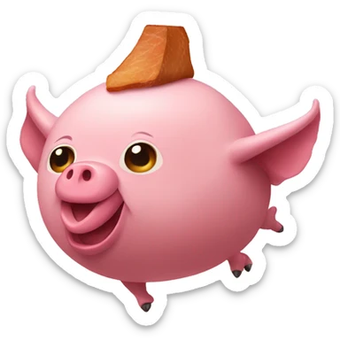 Majestic flying ham  sticker