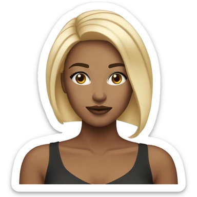 popular girl with makeup who ha two tone blonde hair sticker