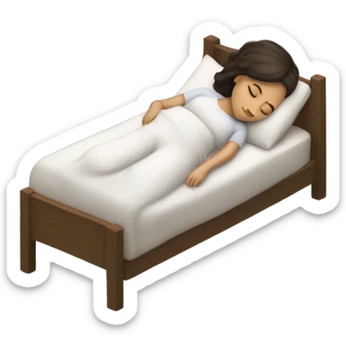 Brunette girl sleeping sticker