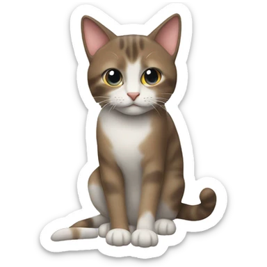 Un chat qui lève la patte  sticker