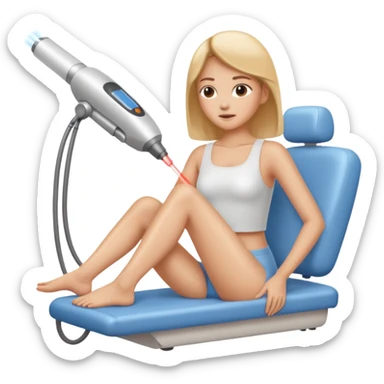 laser hair removal treatment  sticker