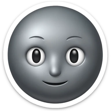 A  gray big shpere head with cylindrical  body  sticker