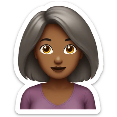 Women with Pekingese sticker