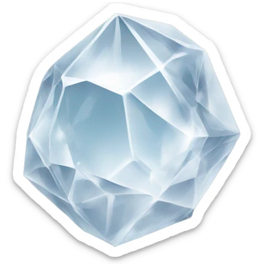 White Crystal and long  sticker