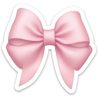 light pink bow on light pink bow sticker