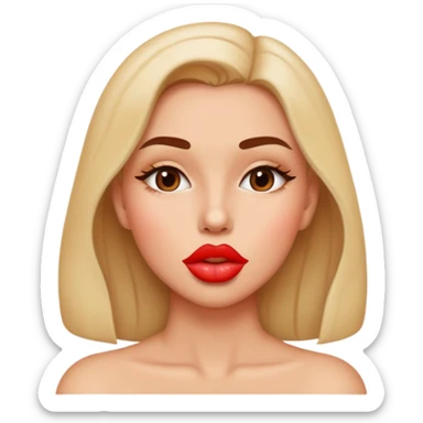 woman kiss lips sticker