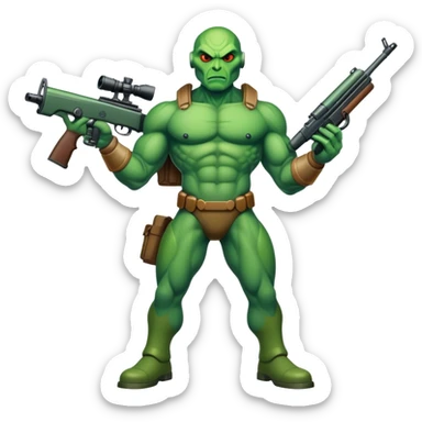 Big Buff Martian pointing rifle fullbody sticker