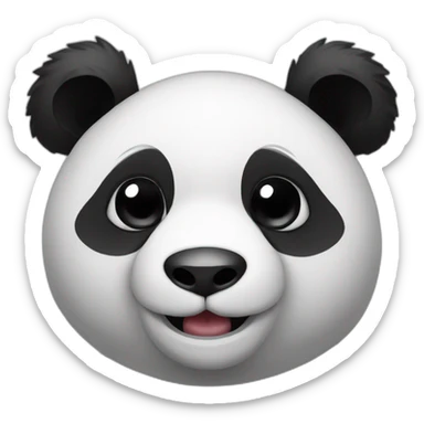 Panda with black and white switched sticker