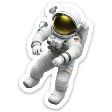Astronaut doing a space walk on a pickle sticker