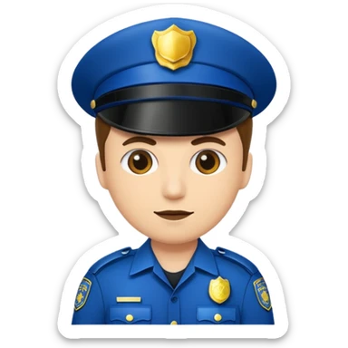 fancy police officer sticker