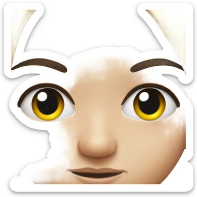 staring face with long fake eyelashes sticker