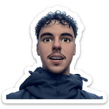 outdoor portrait of young man sticker