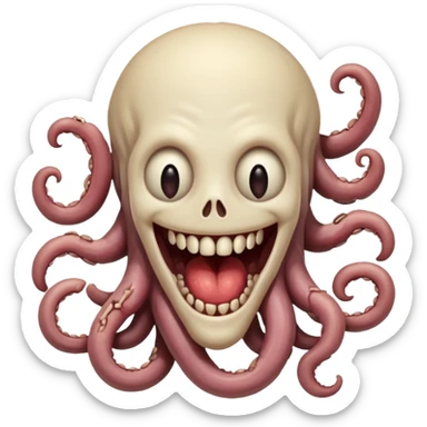 Rotting intestines smile lovecraftian horror sticker