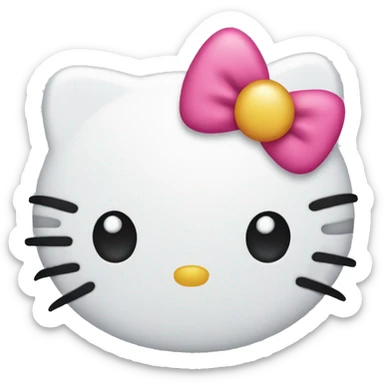 Hello kitty face sticker