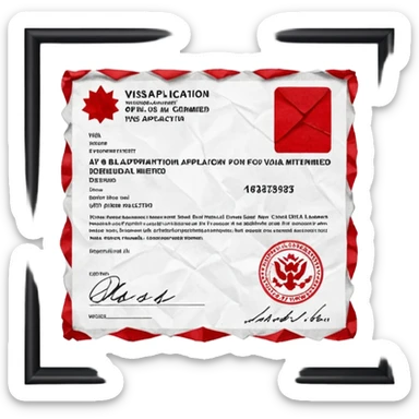 visa de turista denegada sticker