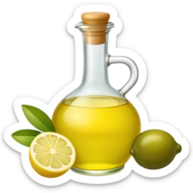 olive oil and lemon juice sticker