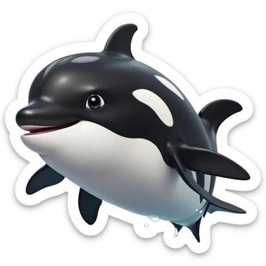 cinematic-comical-orca-portrait-emoji,-head-tilted-dramatically-with-an-exaggeratedly-shocked-expression,-featuring-a-sleek-black-and-white-body-with-wide,-comically-expressive-eyes-full-of-playful-disbelief-and-animated-flippers,-simple sticker