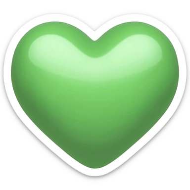 Sage green heart emoji sticker