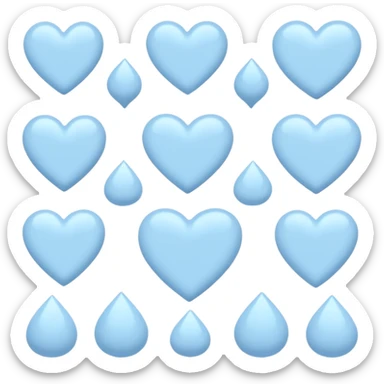 Romantic pastel blue aesthetic decorations sticker