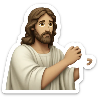 Jesus carrying the cross sticker