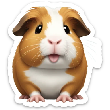 Guinea pig with nametag saying Julie  sticker