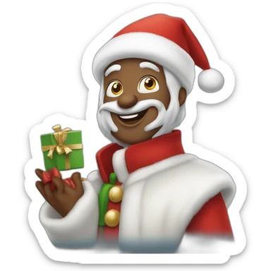 Mere noel avec un lutin sticker