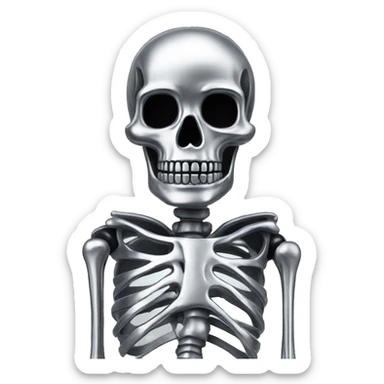 Skeleton made out of chrome sticker