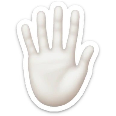 hello white hand with freckles  sticker