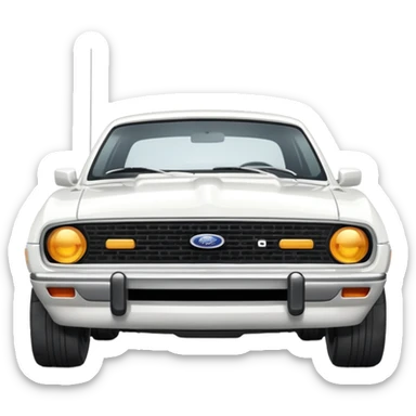 white ford maverick sticker
