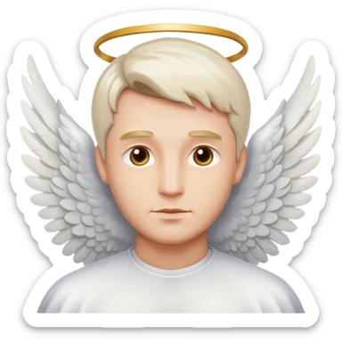 Caballero con alas de angel sticker