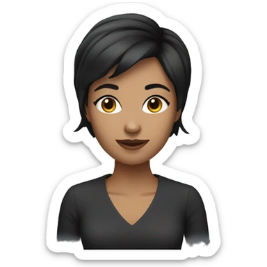 MARKETING GIRL WITH DARK SHORT HAIR  sticker