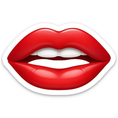 Lipstick kiss mark sticker