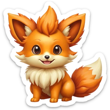 Shiny Vulpix-Fennekin-Eevee-creature-hybrid sticker
