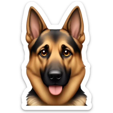 German Shepard with brown eyes sticker