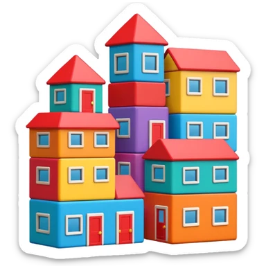 Toy Block Homes sticker