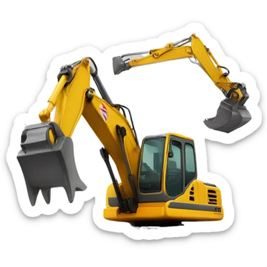Excavator   thumbs up sticker