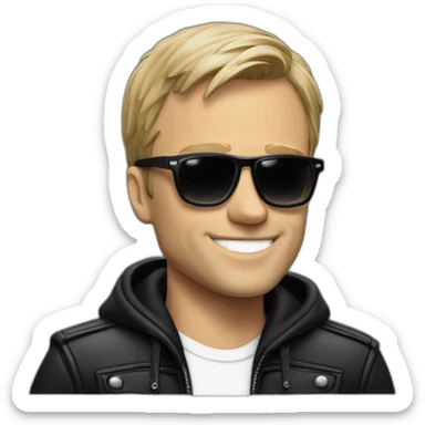 Armin van buuren, dj in black jacket sticker