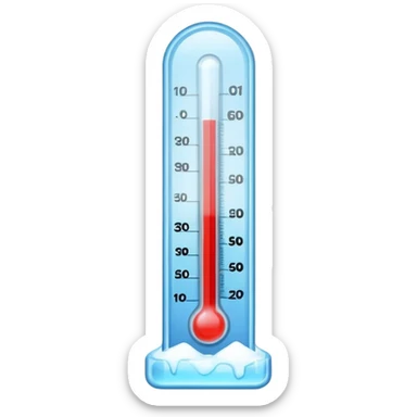 cold ice thermometer sticker