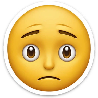 confused face, yellow emoji face sticker