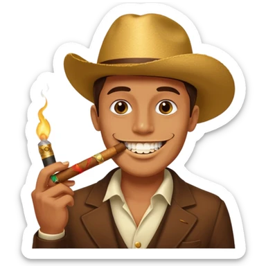 gold tooth with cigarnews sticker