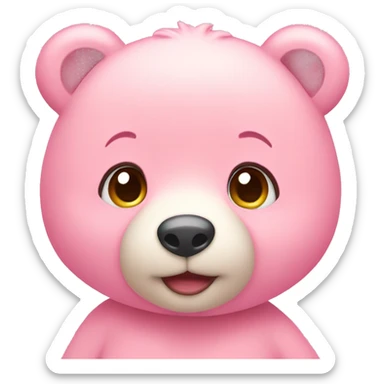 Baby pink bear sticker