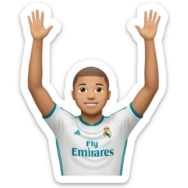 Mbappe celebration for Real Madrid sticker