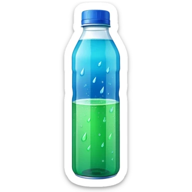 energy drink plastic bottle green electric sticker
