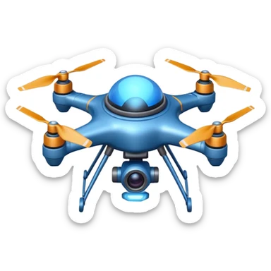 space explorer drone object icon, small futuristic drone with camera lens, glowing blue lights, sci-fi metal body, antenna details, 3D cartoon, mobile game icon style, centered, clean background, soft shadow, no text, no watermark
 
 sticker
