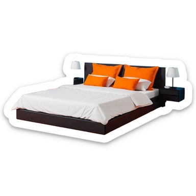 clean modern bedroom with blue walls and decor, contemporary design sticker