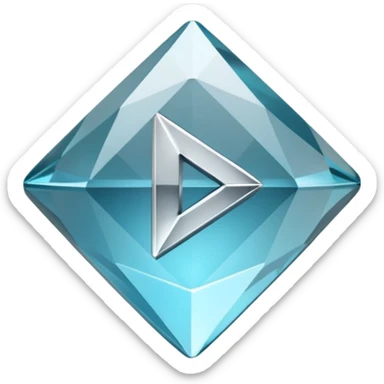 diamond video play button sticker