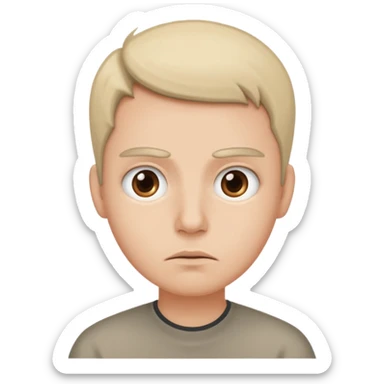 raising both eyebrows in incomprehension but not upset still sticker