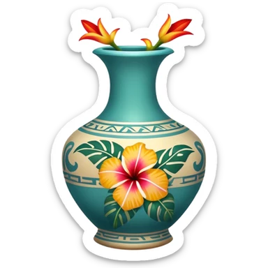Hawaian florero sticker