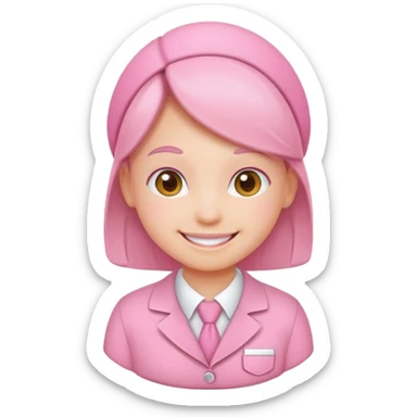 pink employee icon sticker