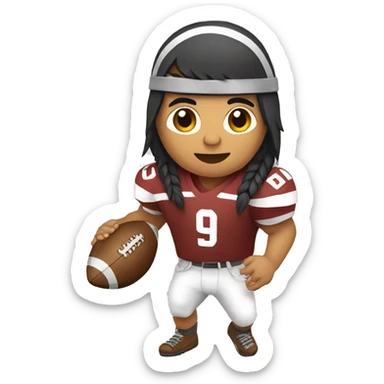Native American playing football  sticker